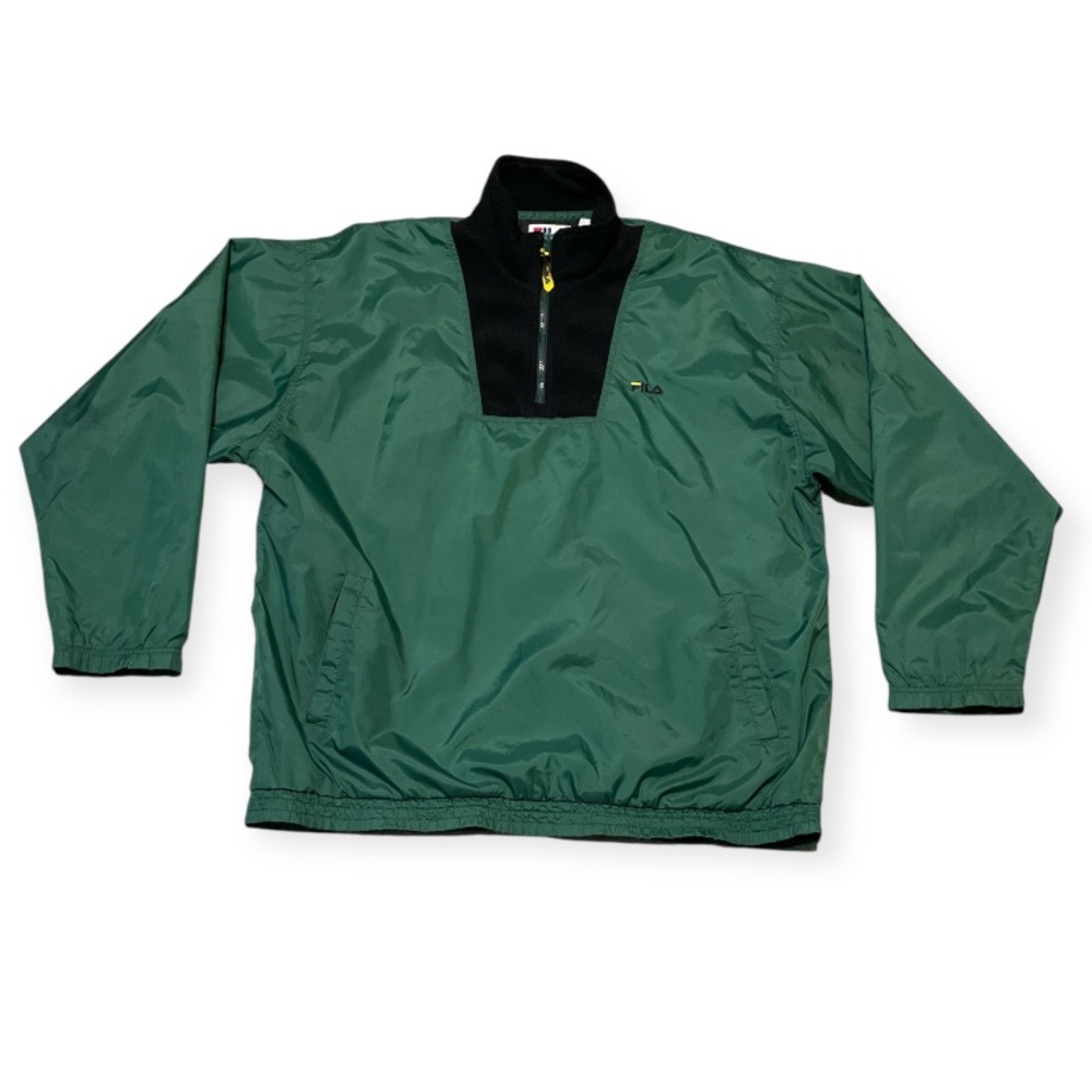 Men's Vintage Fila Pullover Quarter Zip Windbreaker Size Large